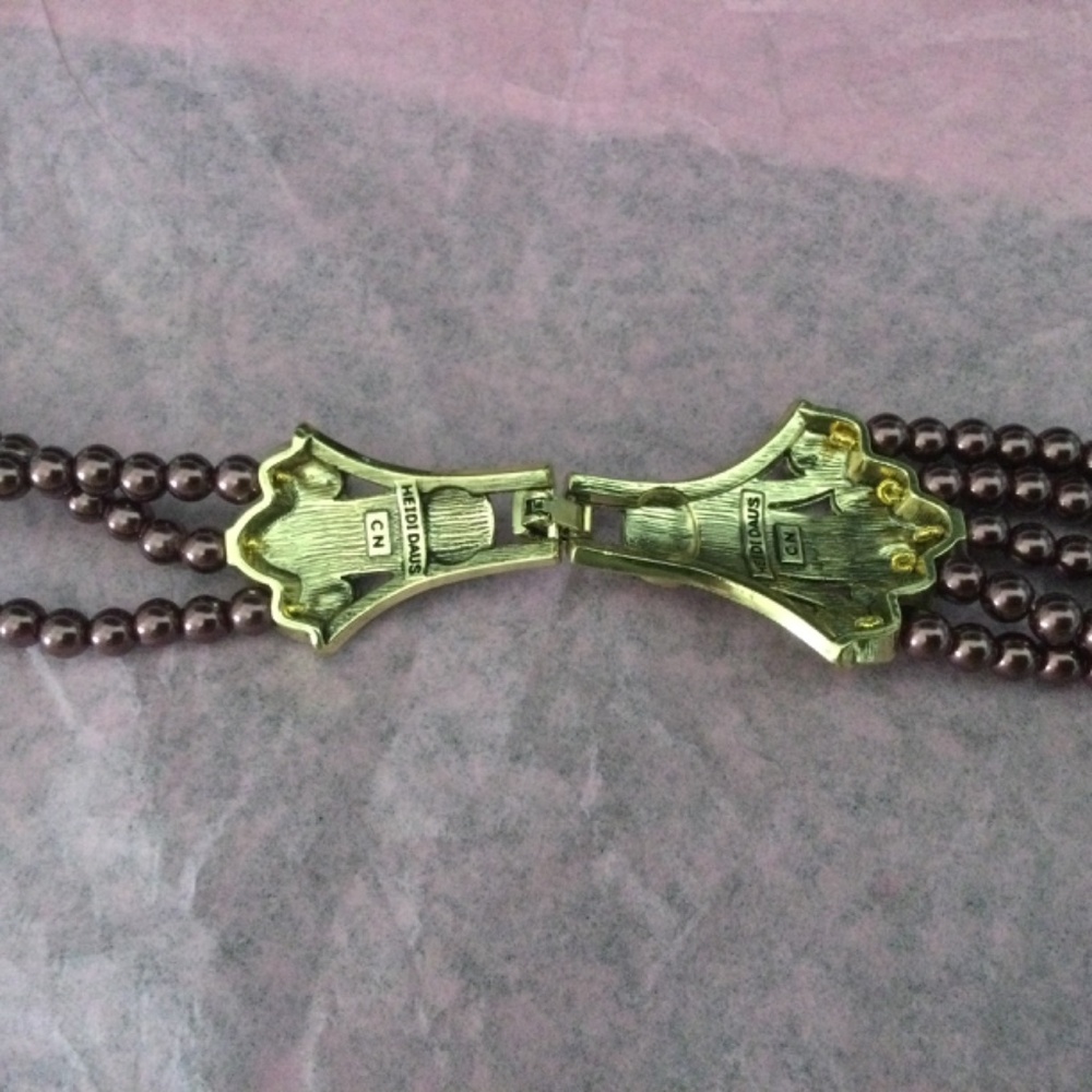 Heidi Daus Purple Crystal Beaded Necklace, NWOT - Picture 5 of 6